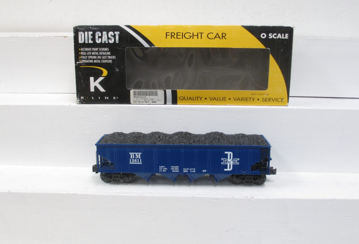 K-Line K623-1131 B & M Die Cast Hopper with Coal Load LN/Box