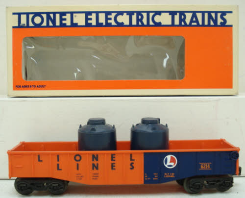 Lionel 6-6214 O Gauge Lionel Lines Gondola w/Canisters LN/Box