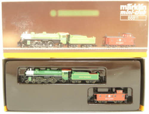 Marklin 88811 Z Southern Railway Steam Locomotive with Tender and Caboose Set LN/Box