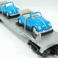 MTH 30-8311 O Gauge Western Pacific Flatcar w/ 2 Convertible VW Beetles LN/Box