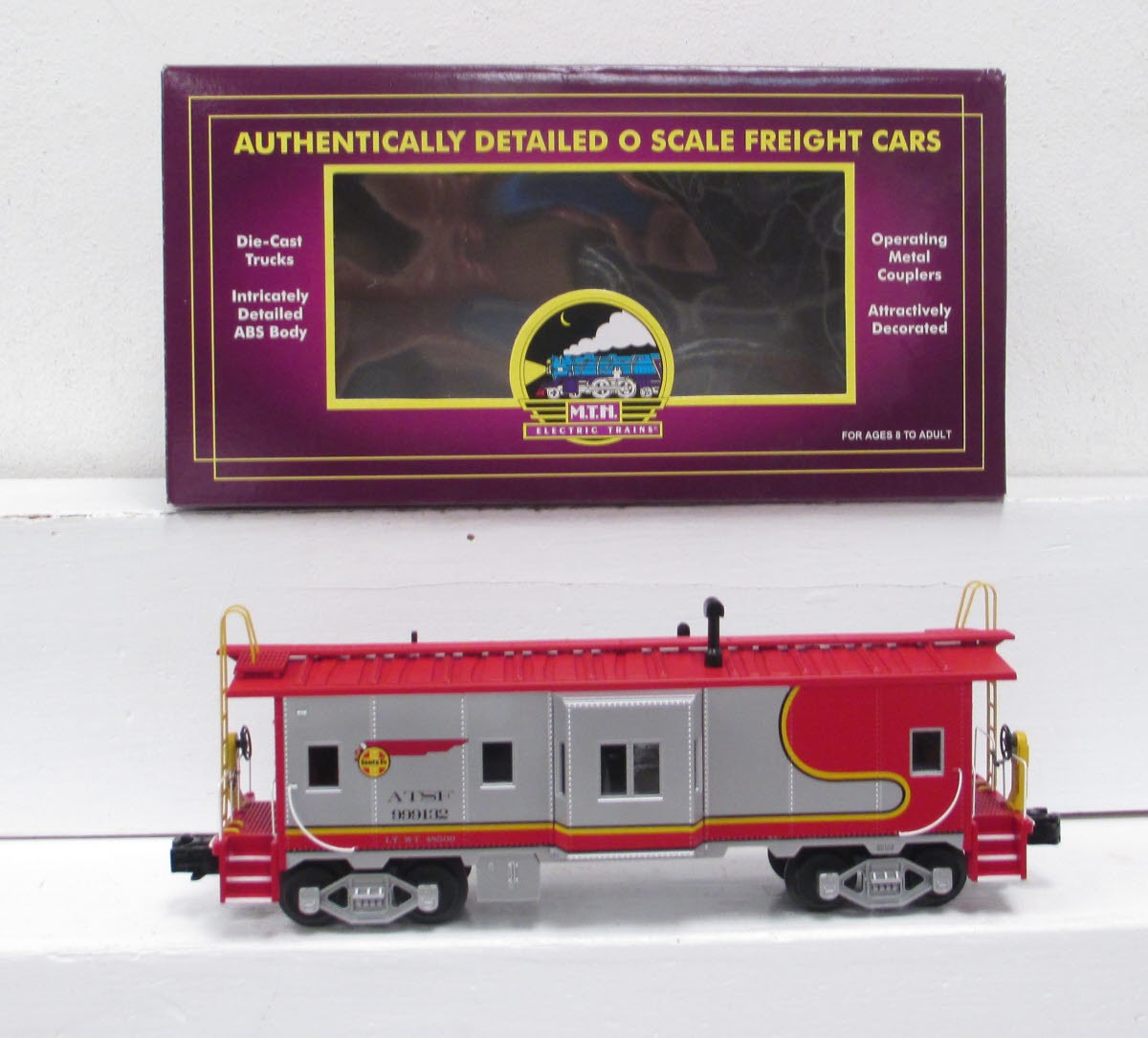 MTH 20-91197 AT&SF Bay Window Lighted Caboose #999132 LN/Box