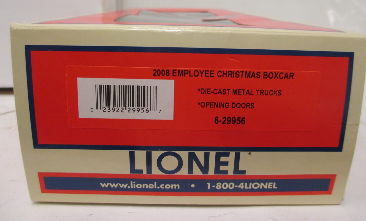 Lionel 6-29956 2008 Employee Christmas Boxcar EX/Box