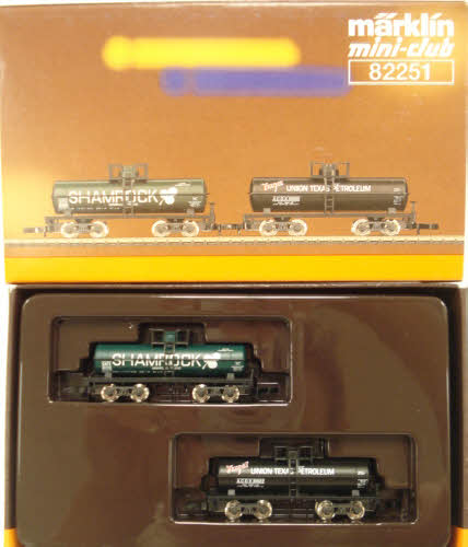Marklin 82251 Z Shamrock & Union Texas Petroleum Tank Car (Set of 2) LN/Box