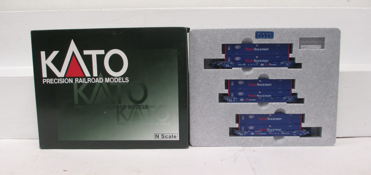 Kato 106-6117 N Scale Pacer MAXI-IV Double Stack Car (Set of 3)