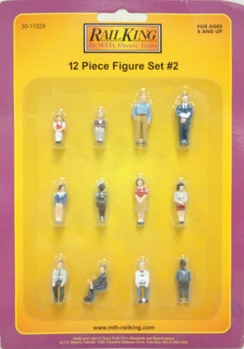 MTH 30-11029 O Scale Women Men Children Standing & Seated Set #2(Set of 12)