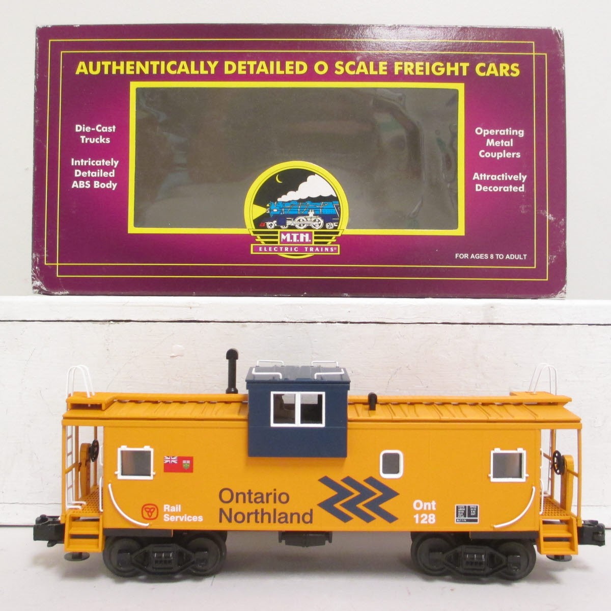 MTH 20-91050 Ontario Northland Extended Vision Caboose #128 LN/Box