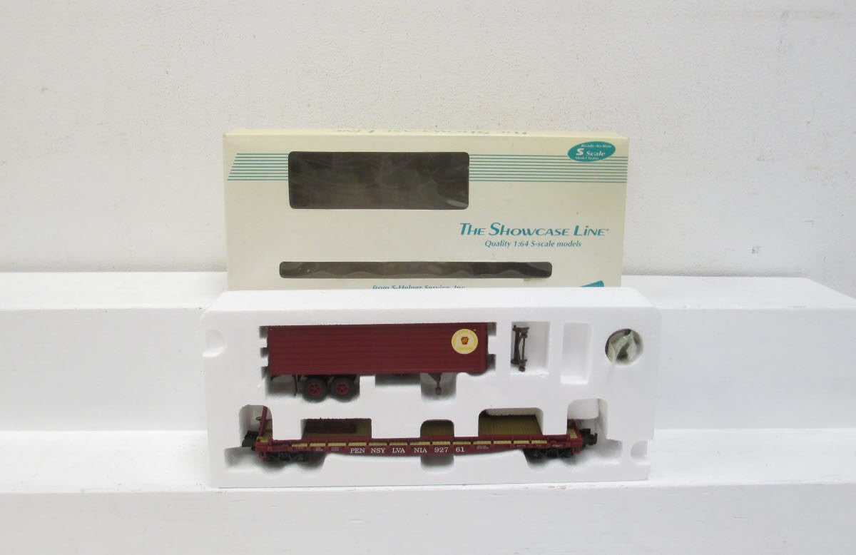 S-Helper 00181 Pennsylvania TOFC Flatcar #92761 w/Pennsylvania Trailer EX/Box