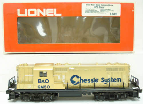 Lionel 6-8359 O Gauge Chessie System GM Gold GP7 Diesel Engine LN/Box