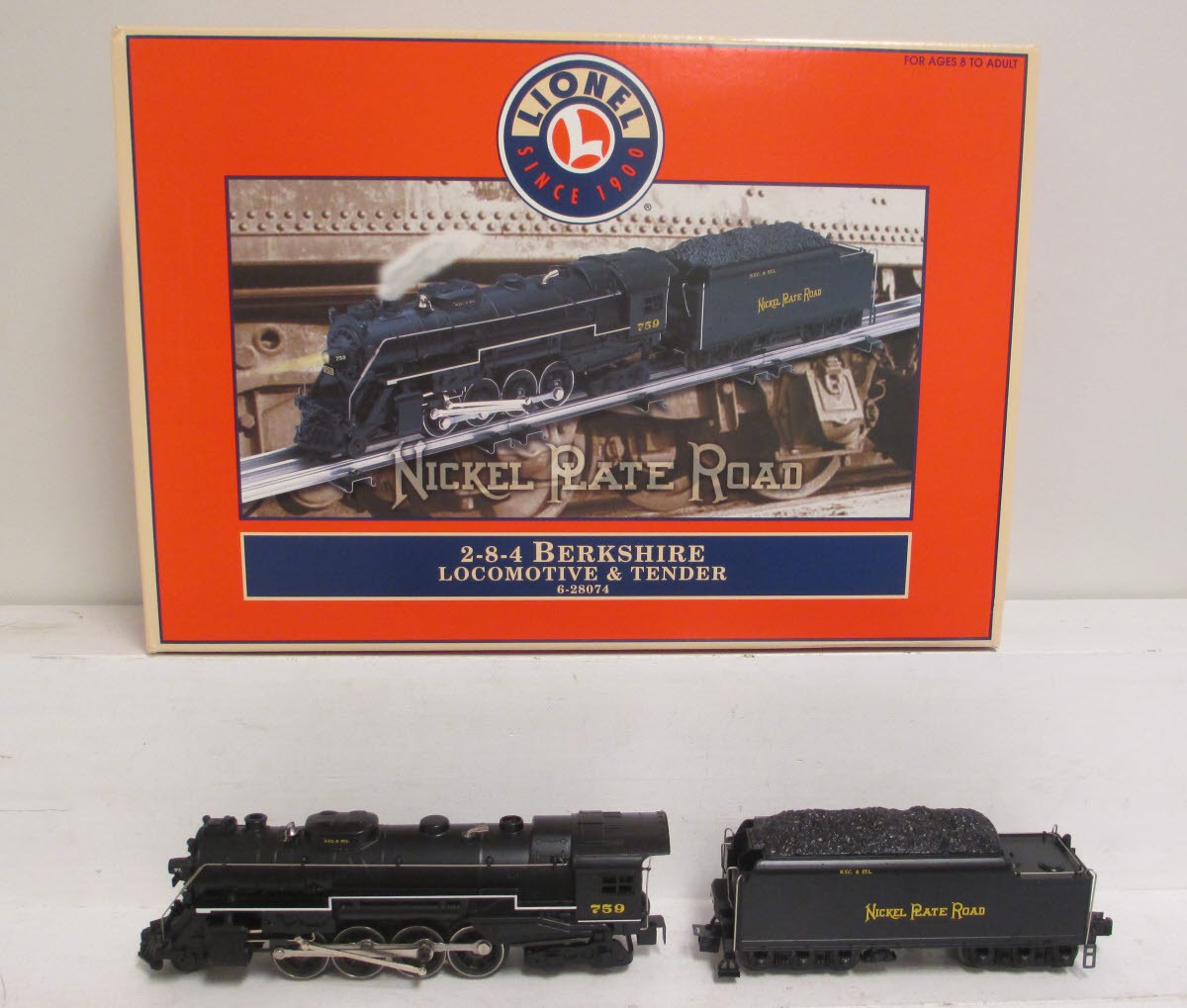 Lionel 6-28074 O Gauge NKP 2-8-4 Berkshire Steam Locomotive & Tender #759 MT/Box