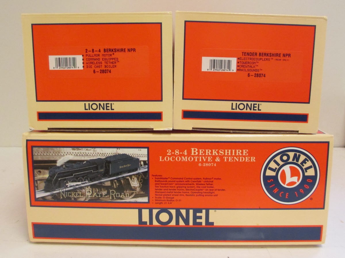 Lionel 6-28074 O Gauge NKP 2-8-4 Berkshire Steam Locomotive & Tender #759 MT/Box