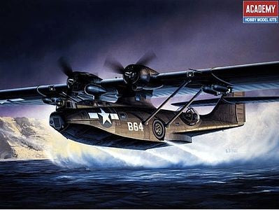 Academy 12487 1:72 PBY-5A "Black Cat" Military Aircraft Plane Model Kit