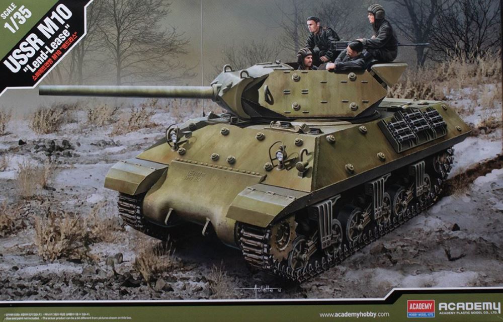 Academy 13521 1:35 USSR M10 'Lend Lease' Destroyer Military Tank Model Kit