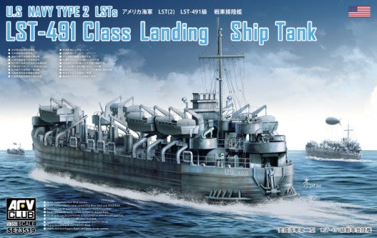 AFV Club SE73519 1:350 US Navy Class LST-491 Landship Military Ship Model Kit