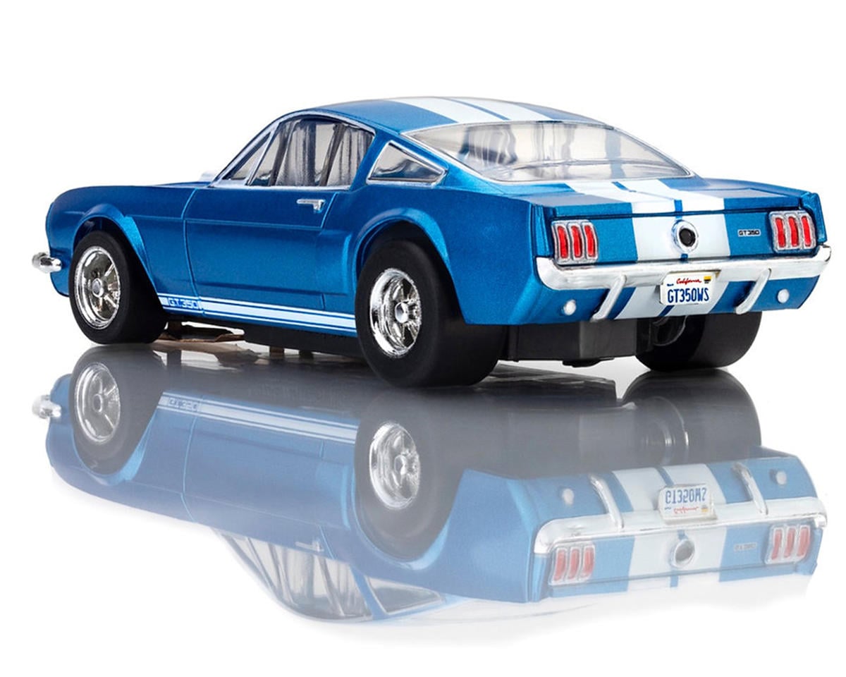 AFX 22149 HO Mega G+ Blue/White LWB 1966 Shelby Mustang GT350 Slot Car