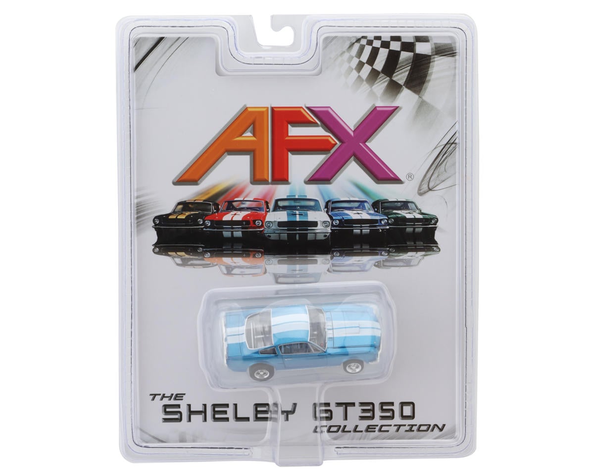 AFX 22149 HO Mega G+ Blue/White LWB 1966 Shelby Mustang GT350 Slot Car