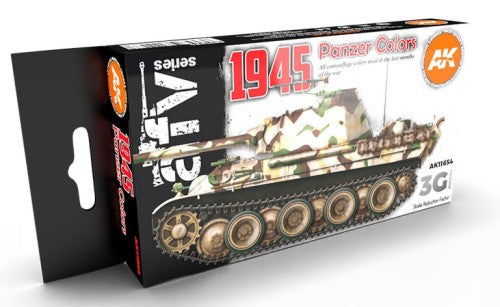 AK Interactive 11654 AFV Series: 1945 German Panzer Colors (Set of 6)