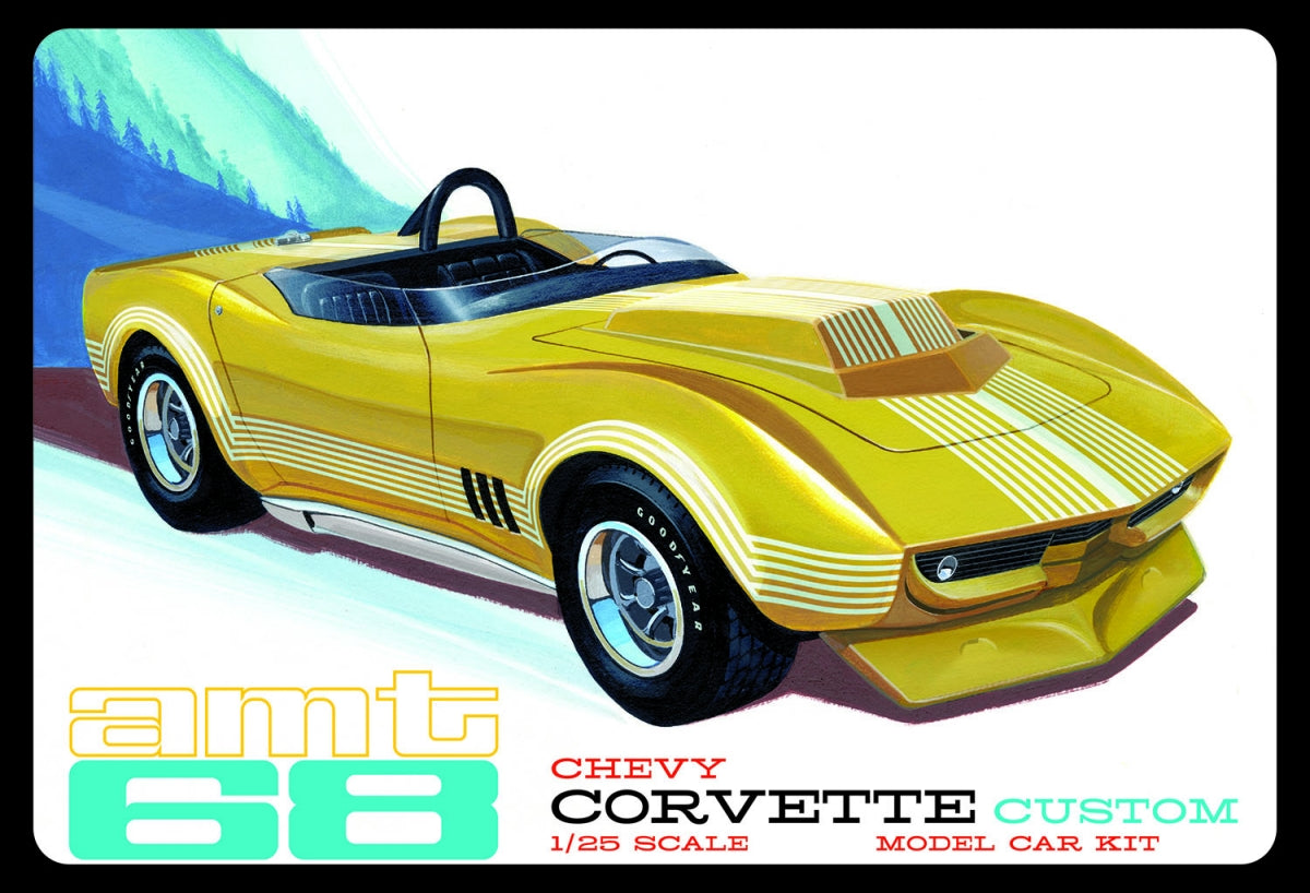 AMT 1236 1:25 1968 Chevrolet Corvette Custom Car Plastic Model Kit