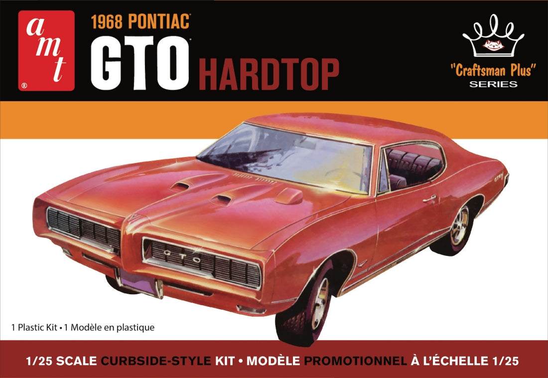 AMT 1411 1:25 1968 Pontiac GTO Hardtop Craftsman Plus Car Plastic Model Kit