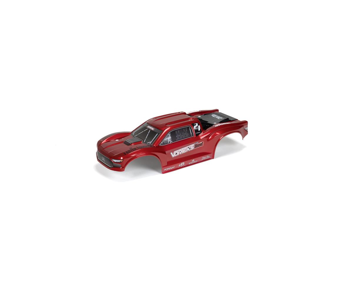 ARRMA 402347 1:10 VORTEKS 4X2 Red Painted Decaled Trimmed Body