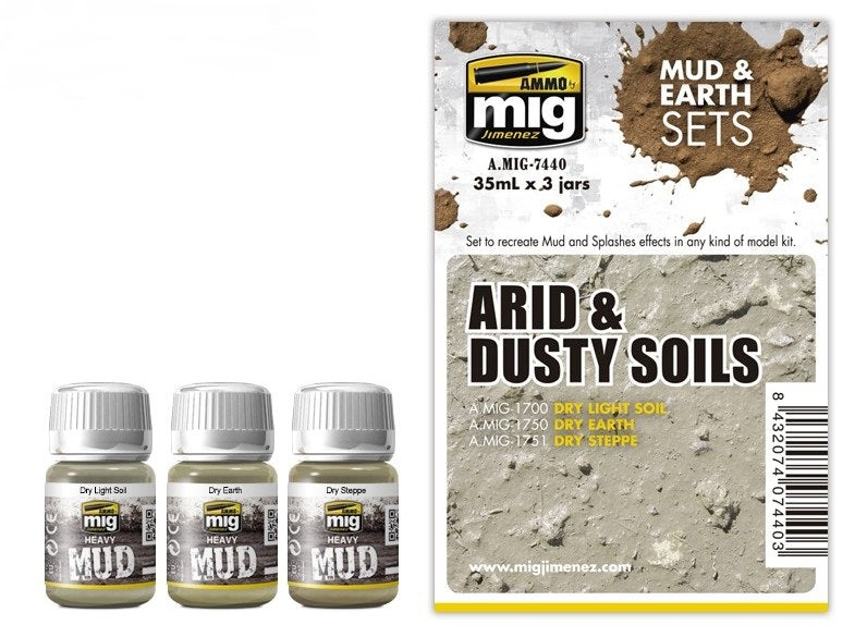 Mig Jimenez AMIG7440 Arid & Dusty Soils Enamel Set