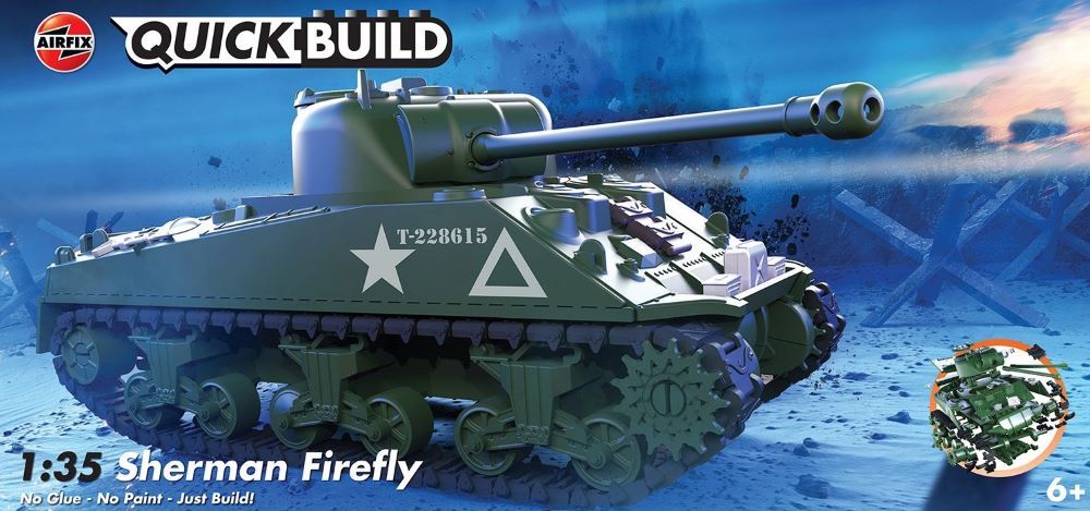 Airfix Products J6042 1:35 Quick Build Sherman Firefly Tank Plastic Model Kit