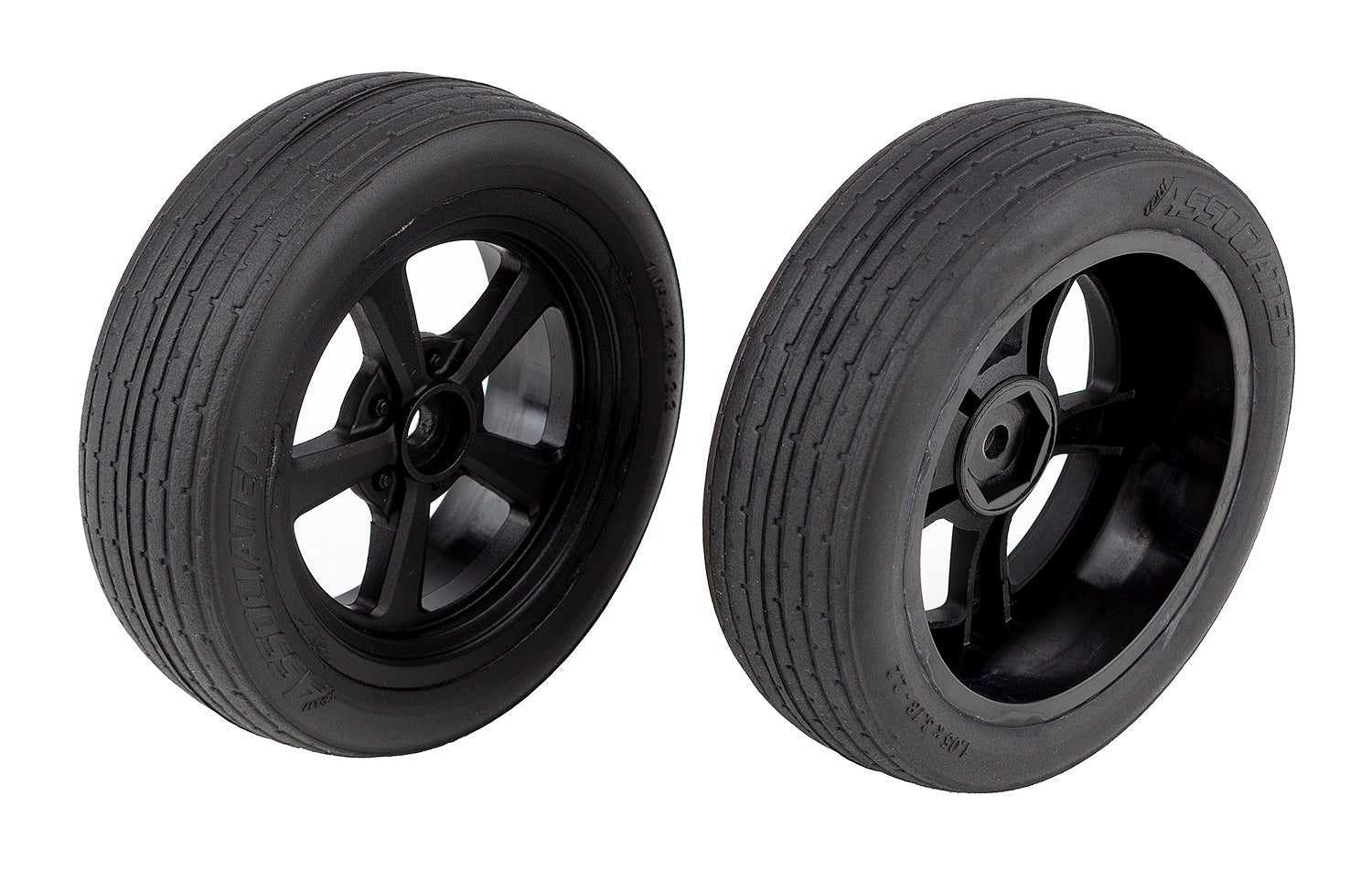 Team Associated 71073 DR10 Front Pre-Mounted Drag Racing Tires (Pack of 2)