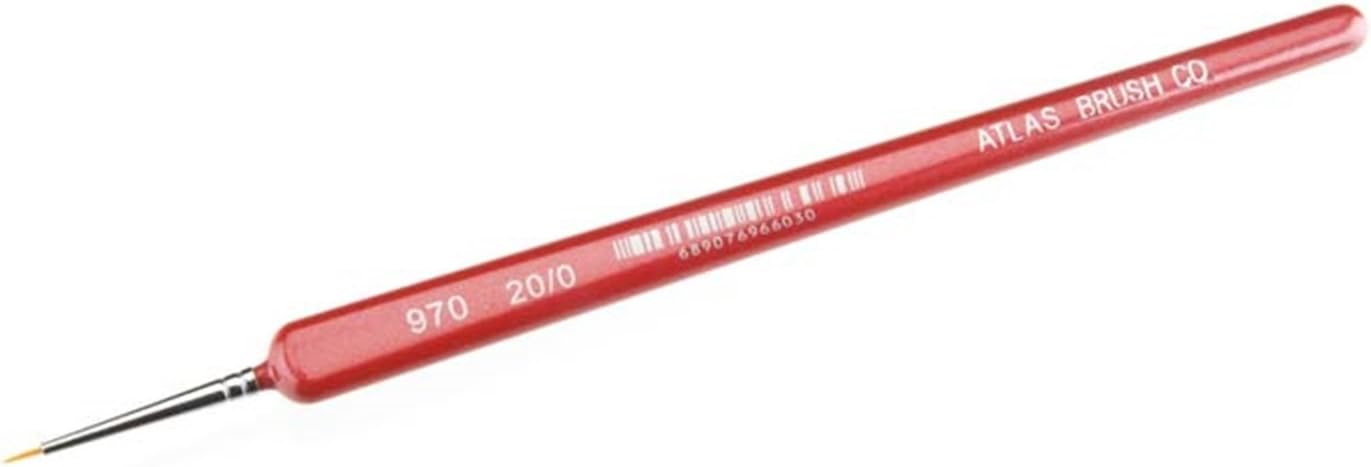 Atlas Brush 970200 20/0 Golden Taklon-Triangle Handle Brush
