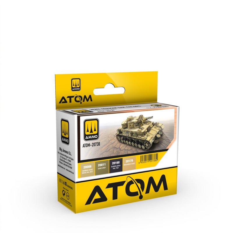 Mig Jimenez 20738 Atom: D.A.K Colors WWII Acrylic Paints (Set of 4)