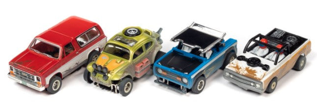 Auto World SC375 HO Thunderjet X-Traction Off Road R36 Slot Car (Set of 12)