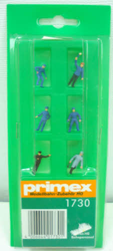 Primex 1730 HO Scale Railroad Worker Figures (Set of 6)