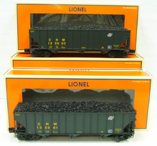 Lionel 6-21886 Chicago & NorthWestern 3-Bay Open Hopper (Set of 2) MT/Box