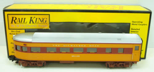 MTH 30-6090-4 O Milwaukee Road Hiawatha "Miller" Observation Car LN/Box
