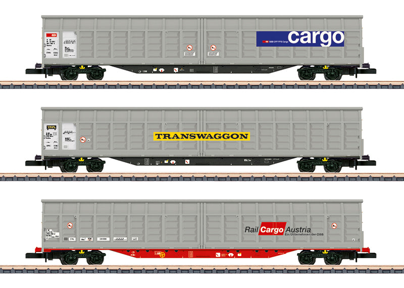 Marklin 82418 Z Swiss Federal Railways Sliding Wall Boxcars (Set of 3)