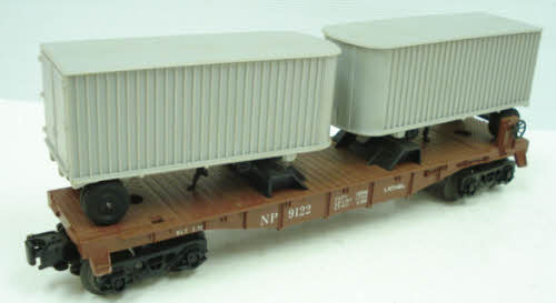 Lionel 6-9122 O Gauge Northern Pacific Flatcar w/Vans EX/Box