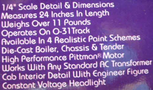 MTH 20-3005-1 O Southern Crescent Limited 4-6-2 Steam Loco. & Tender w/PS1 #1396 LN/Box