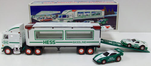 Hess 1997 Toy Truck and 2 Racers w/Real Head and Tail Lights