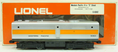 Lionel 6-8362 Western Pacific Alco B Unit Non-Powered Diesel Locomotive EX/Box
