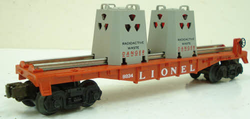 Lionel 6-9234 O Gauge Lionel Radioactive Waste Car w/Waste Containers LN