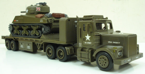 TMT 18420 US Army Flatbed Truck w/ Sherman Tank Load