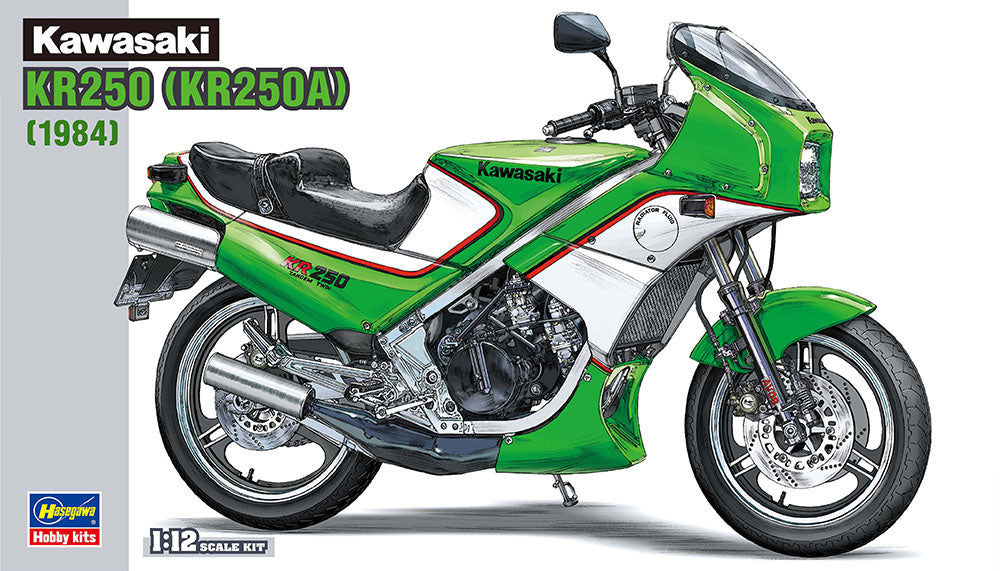 Hasegawa 21512 1:12 1984 Kawasaki KR250/KR250A Motorcycle Plastic Model Kit