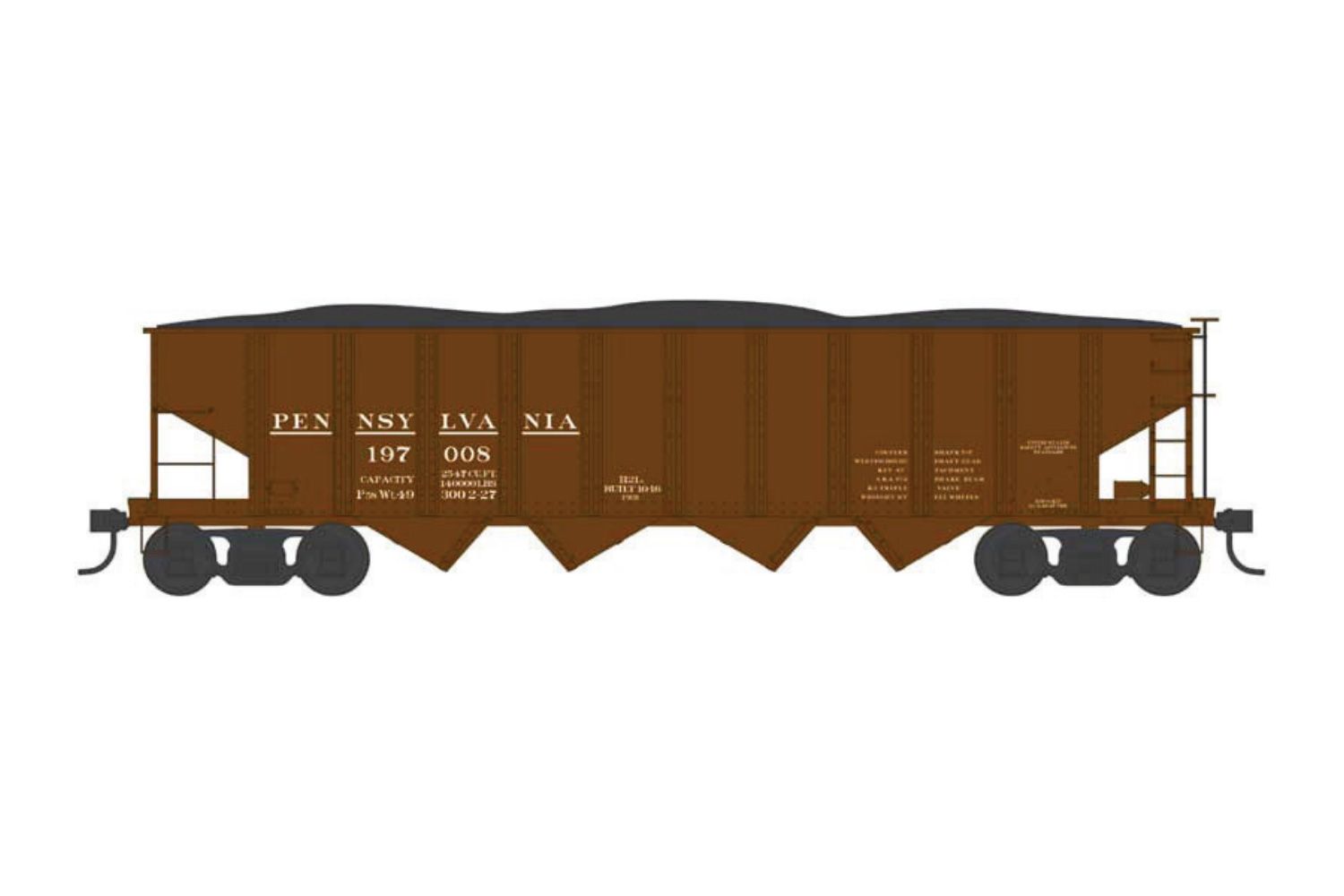 Bowser 43034 HO Pennsylvania H21a Hopper Early with Sawtooth #197008