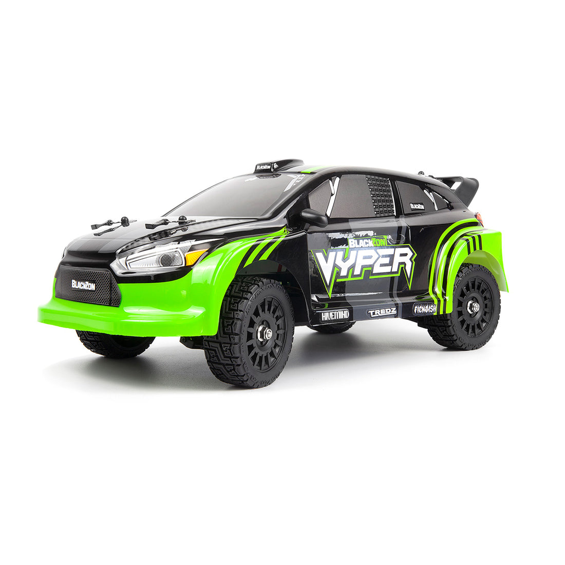 BlackZon 540281 1:16 Green Vyper RX 4WD Rally Car