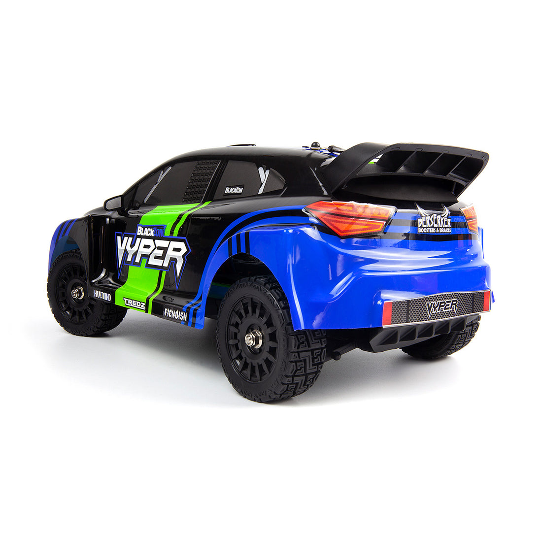 BlackZon 540282 1:16 Blue/Green Vyper RX 4WD Rally Car