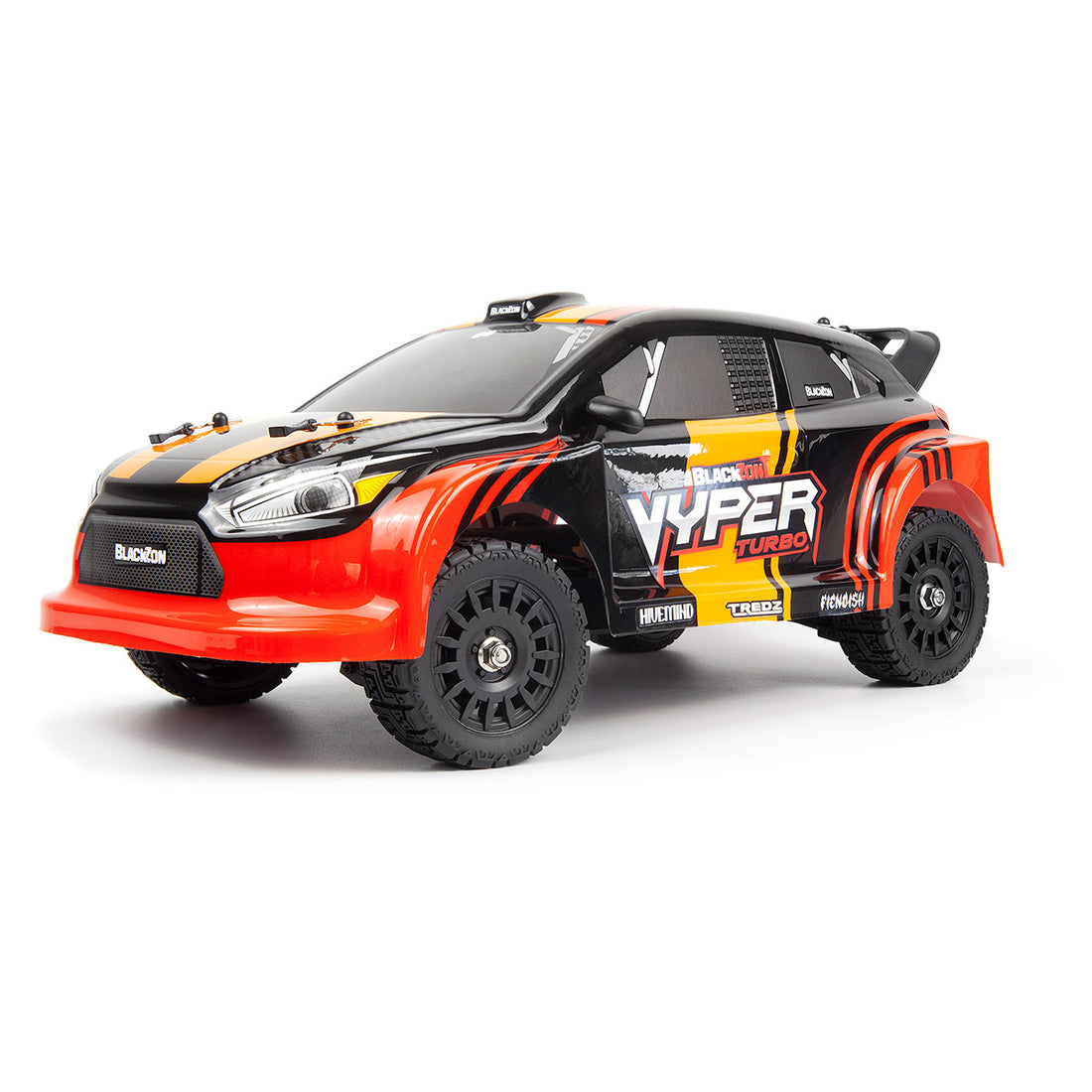 BlackZon 540283 1:16  Red/Orange Vyper RX Turbo 4WD Rally Car
