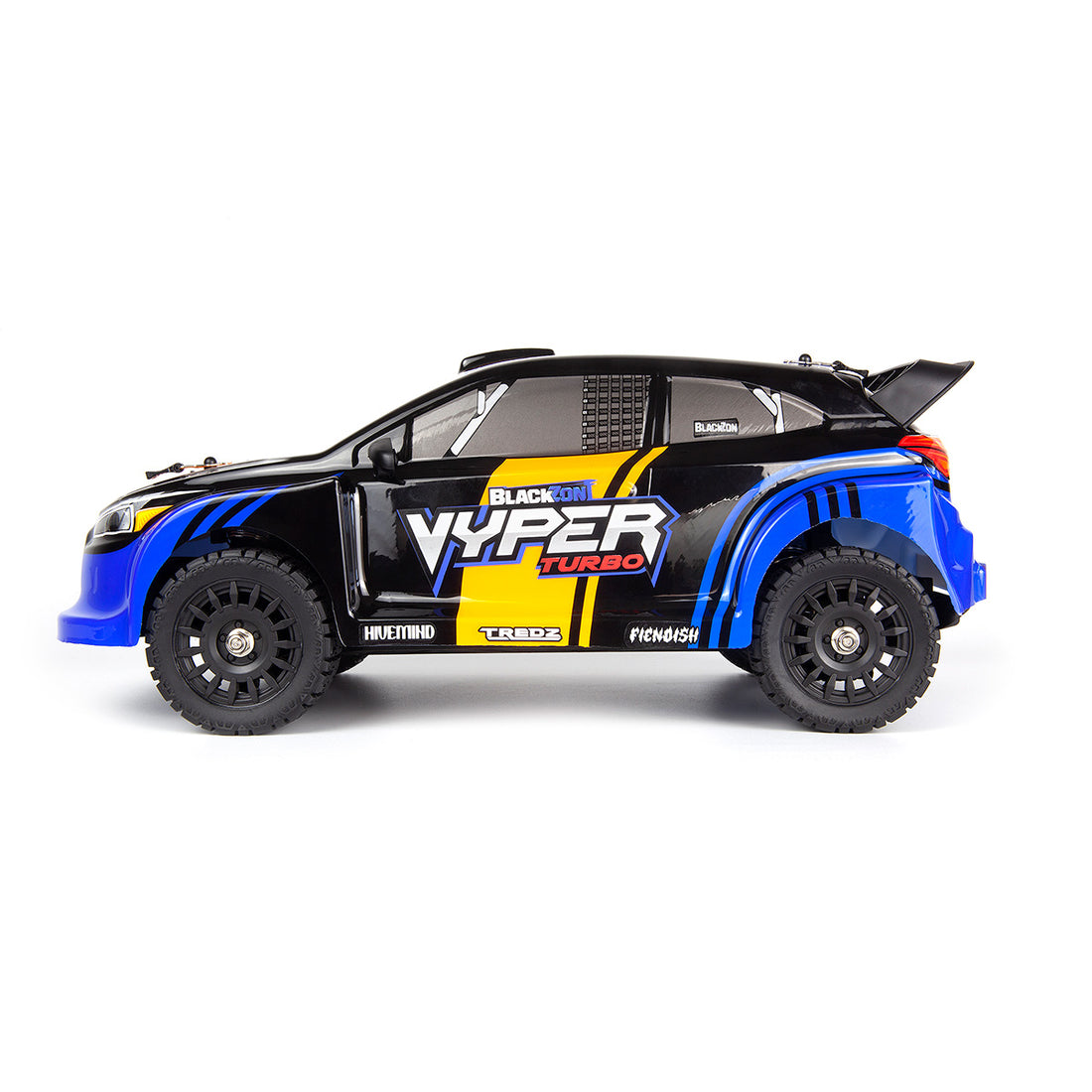 BlackZon 540284 1:16 Blue/Orange Vyper RX Turbo 4WD Rally Car