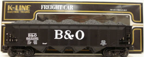 K-Line K623-1091 O Baltimore & Ohio Die Cast Scale Hopper w/Coal Load #6231091 LN/Box