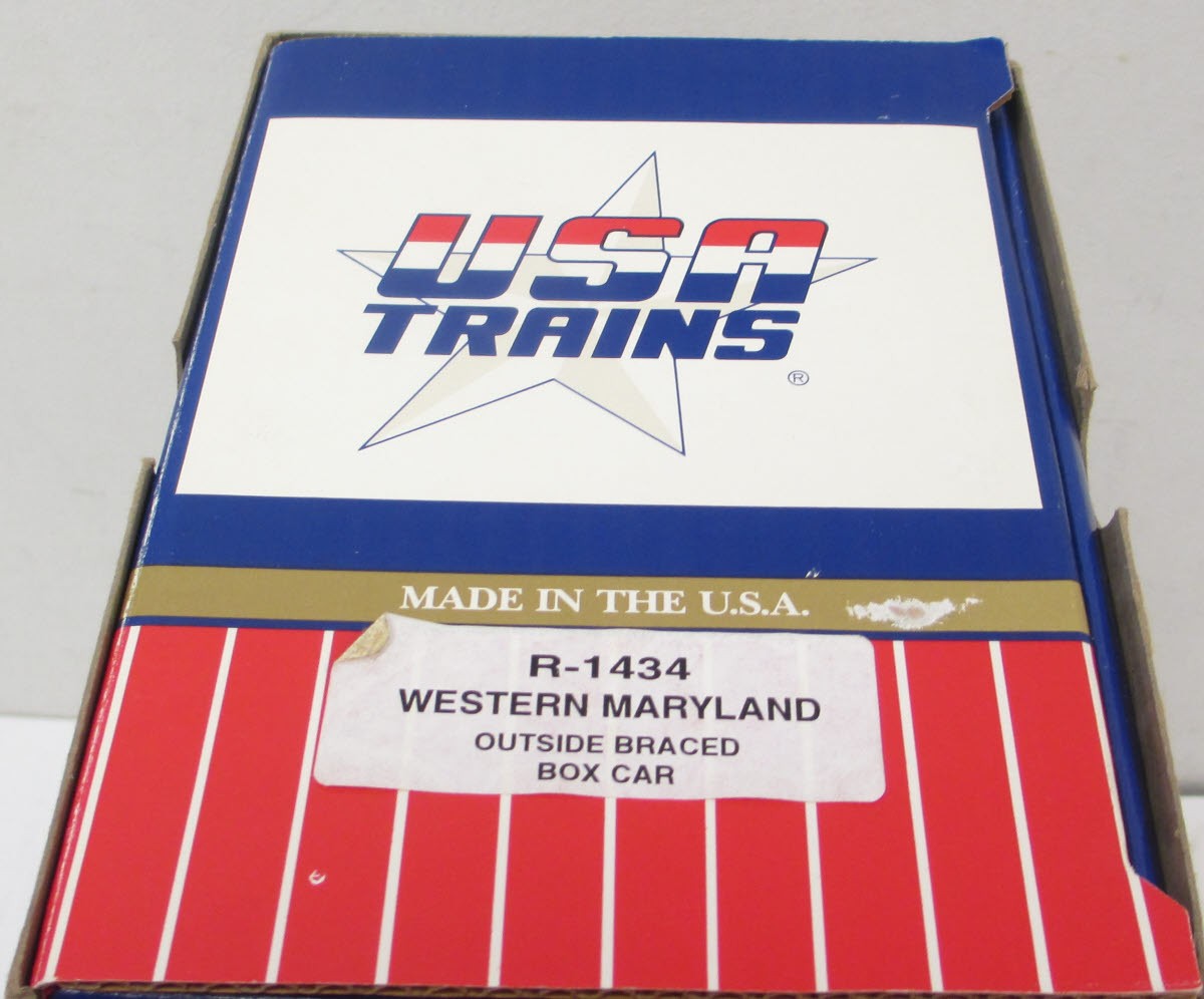 USA Trains R1434 G Western Maryland Outside Braced Boxcar LN/Box