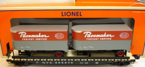 Lionel 6-21898 New York Central PS-4 Flatcars with 2 Piggyback Trailers LN/Box