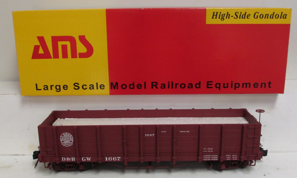 AMS 1667 1:20.3 Scale D&RGW High Side Gondola MT/Box
