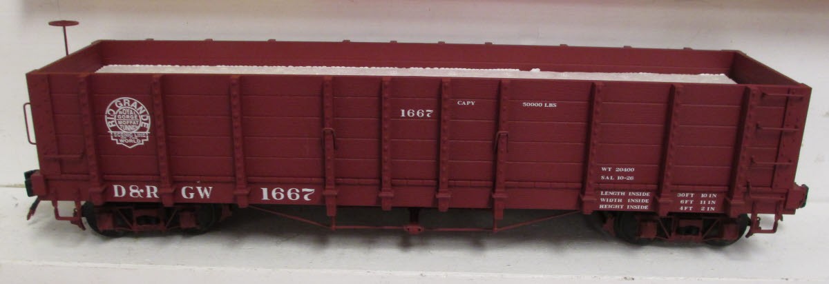 AMS 1667 1:20.3 Scale D&RGW High Side Gondola MT/Box